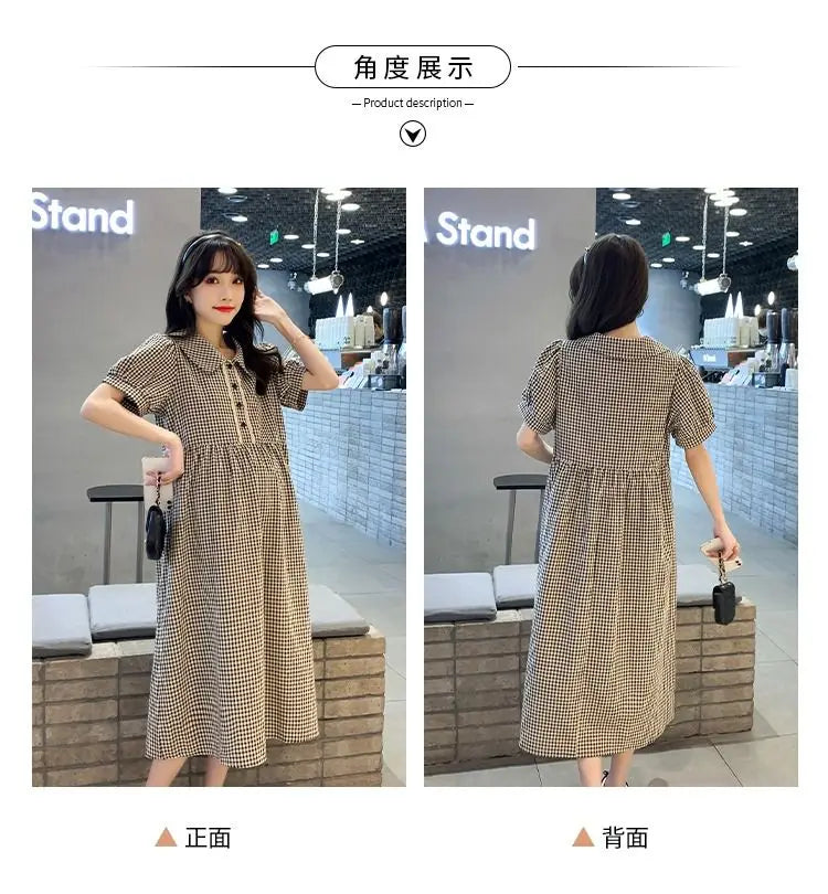 New Maternity Plaid Dresses