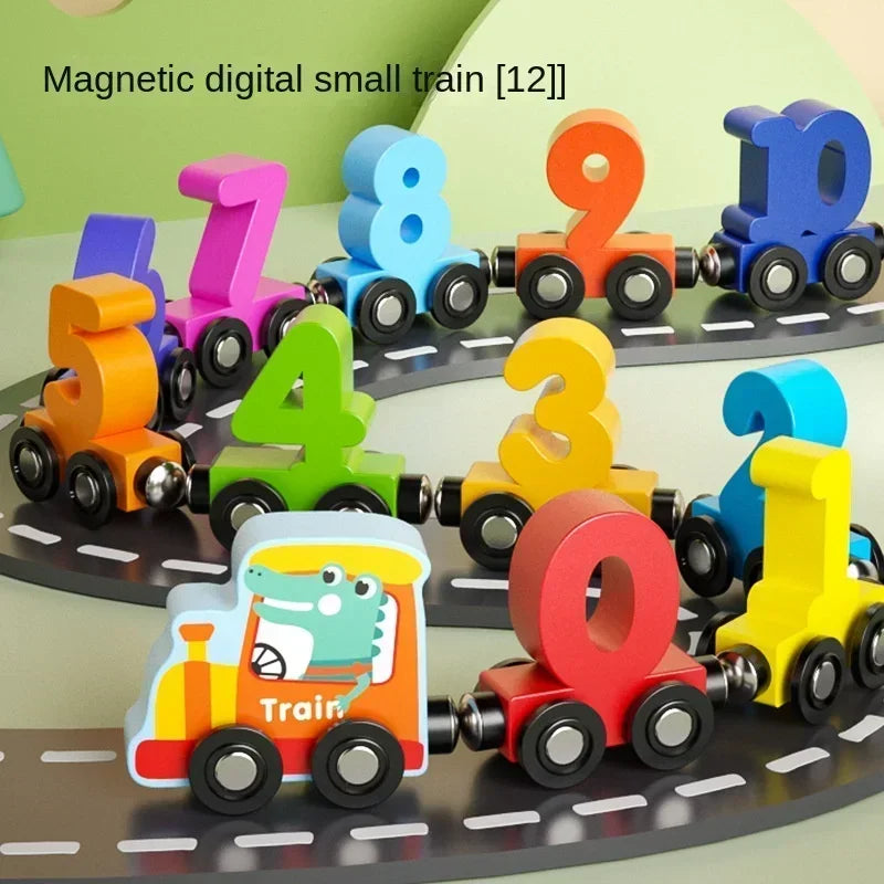 Magnetic Digital Train Children's Educational Toys - PAMU8