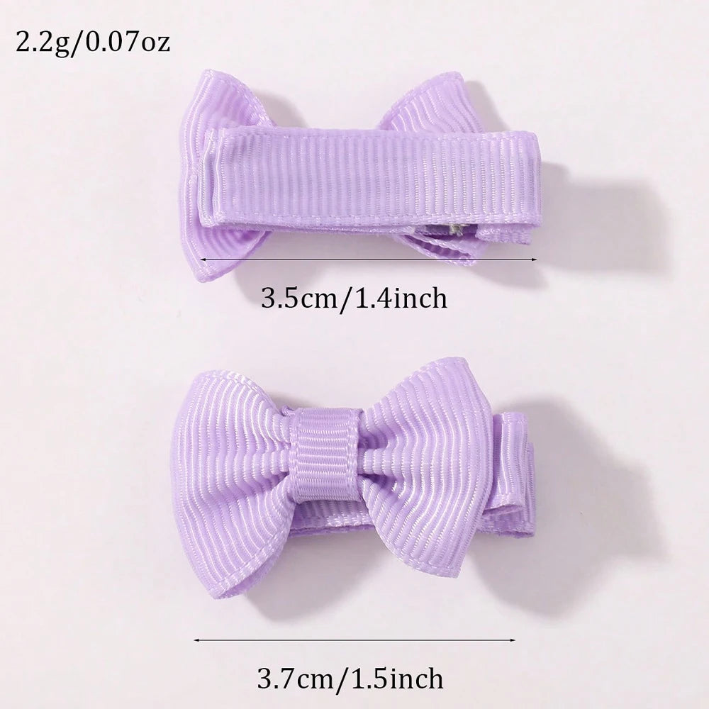 Kids Bows Fabric Hair Clips