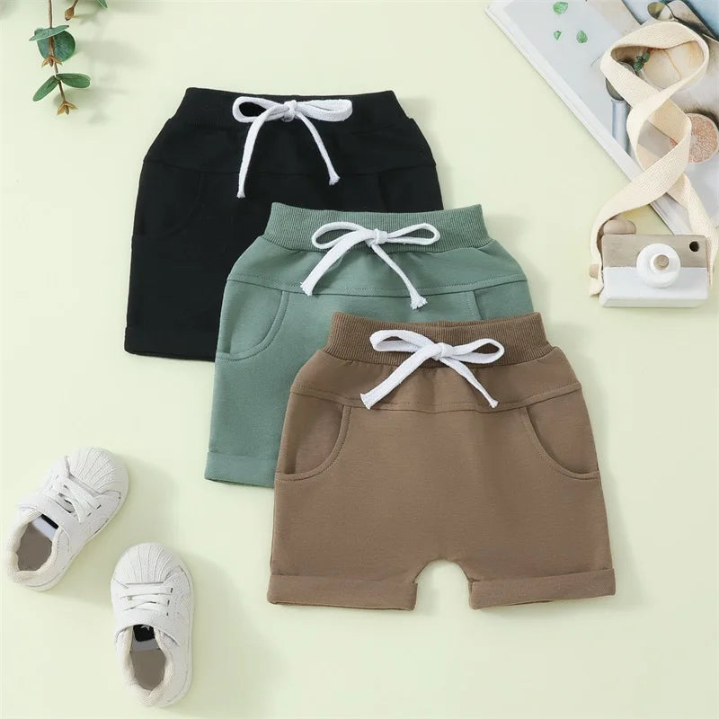 Casual Solid Baby Kids Shorts Pants