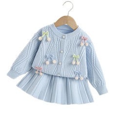 Cute Flower Bow Girls Outfit