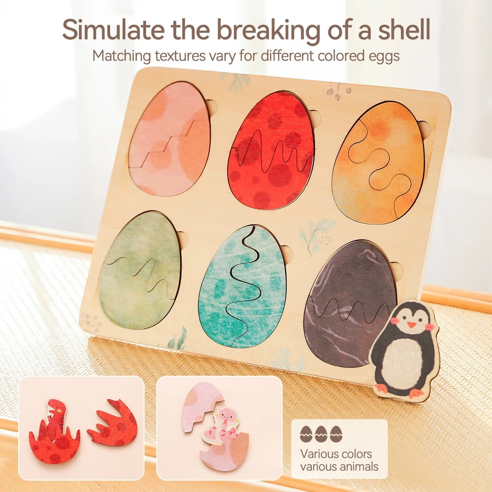 Wooden Animal Puzzles Baby Toys