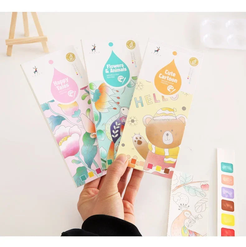 Portable Children Watercolor Painting Book - PAMU8