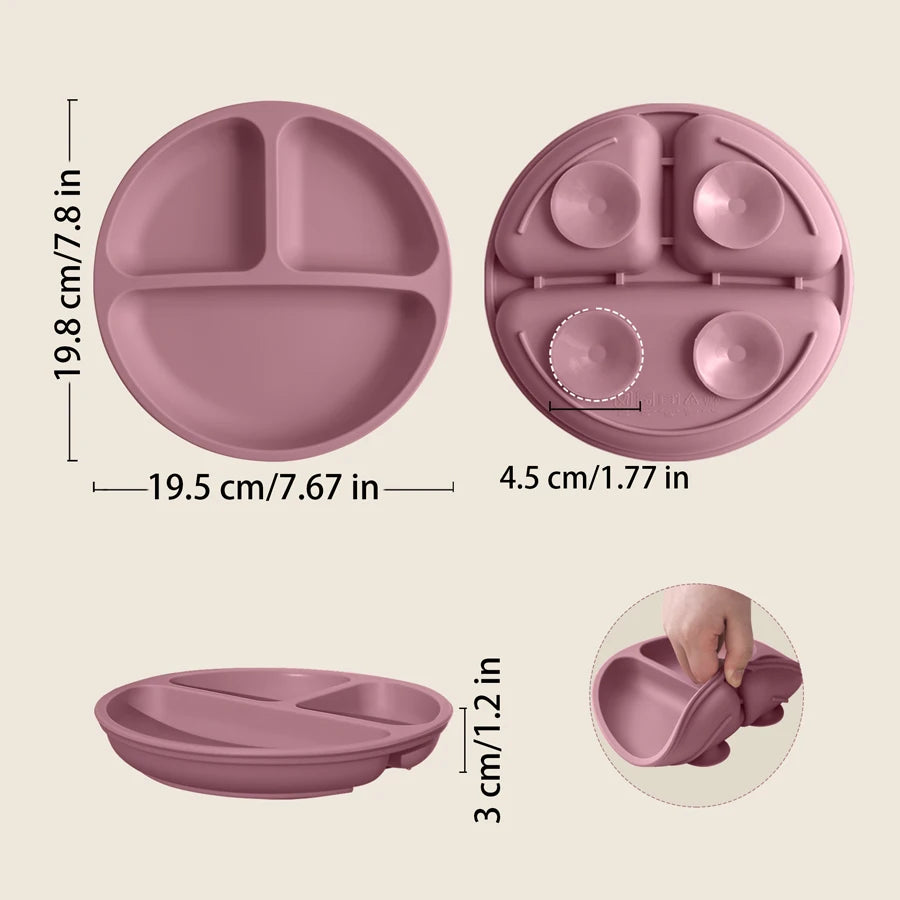 Dining Plate For Toddlers Baby Training Feeding Bowl - PAMU8
