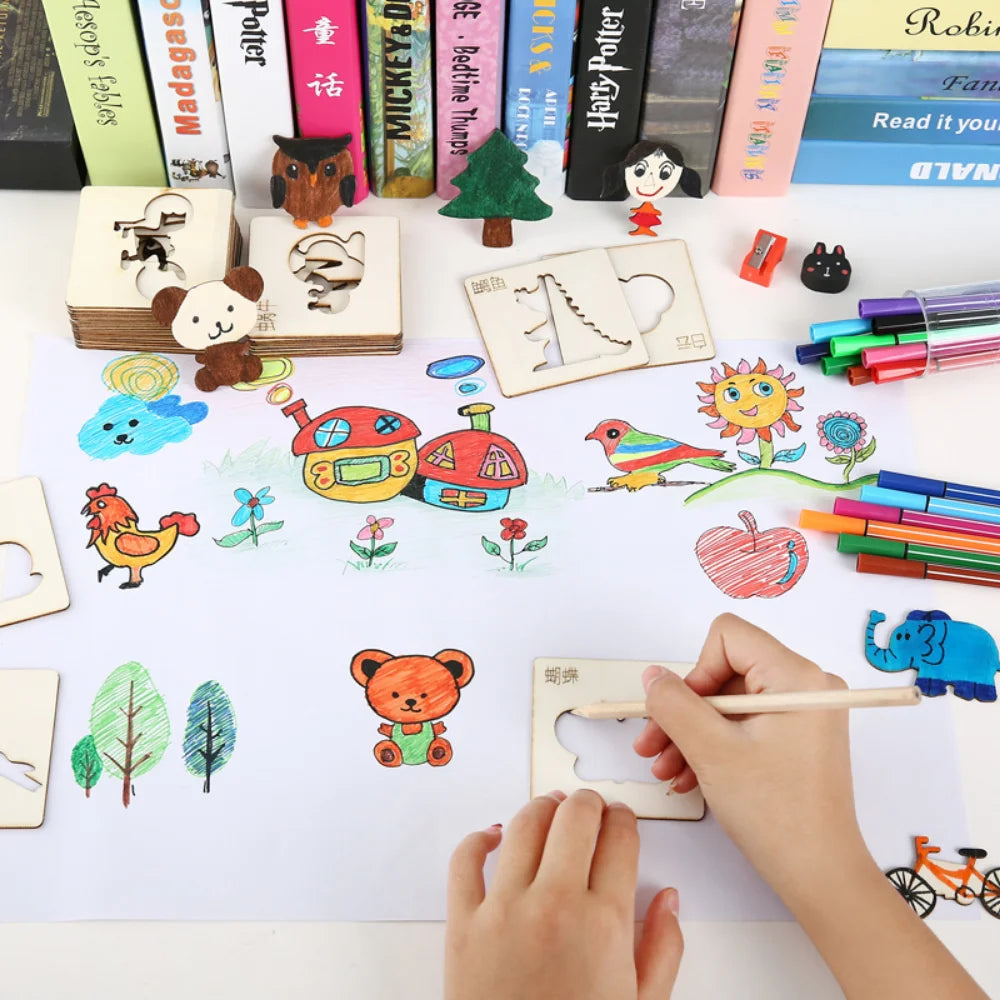 Wooden DIY Painting Template for Kids