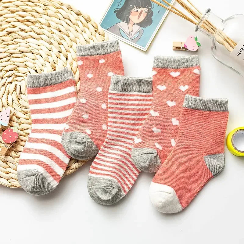 Cotton Stripe Cartoon Knitted socks