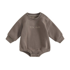 Baby Boys' Letter Embroidery Bodysuit, Fall Sweatshirt