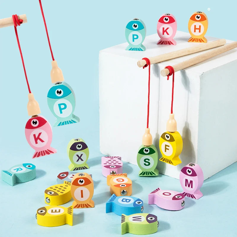 Kids Wooden Fishing Toys