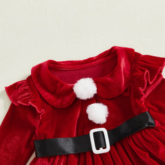 Santa Velvet Romper Outfit