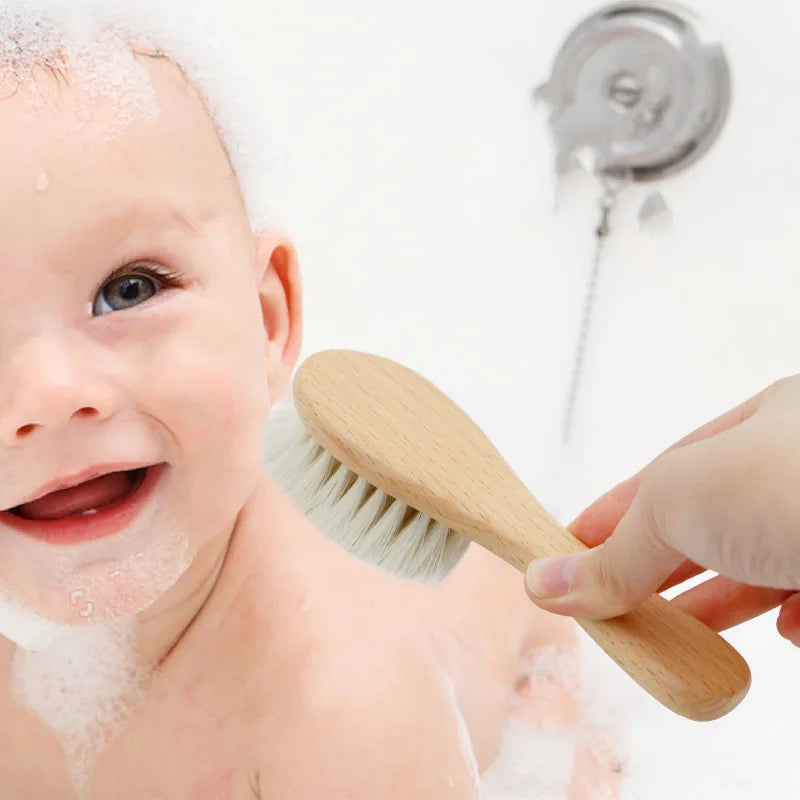 Soft Baby Wood Brush Set