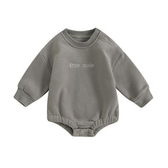 Baby Boys' Letter Embroidery Bodysuit, Fall Sweatshirt
