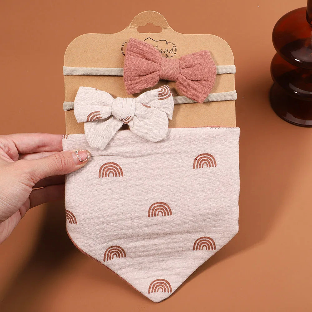 3Pcs BabyBibs with Bow