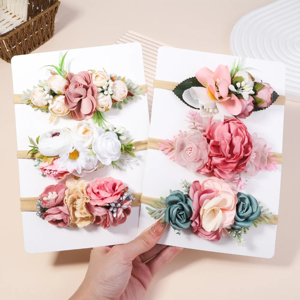 Artificial Flower Baby Headband