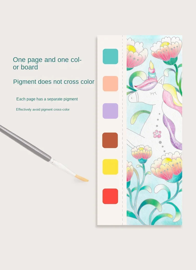 Portable Children Watercolor Painting Book - PAMU8