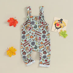 Cartoon Christmas Overall Romper