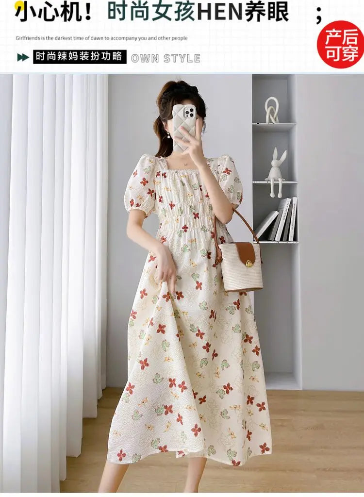 Vintage Patchwork Pregnancy Dress
