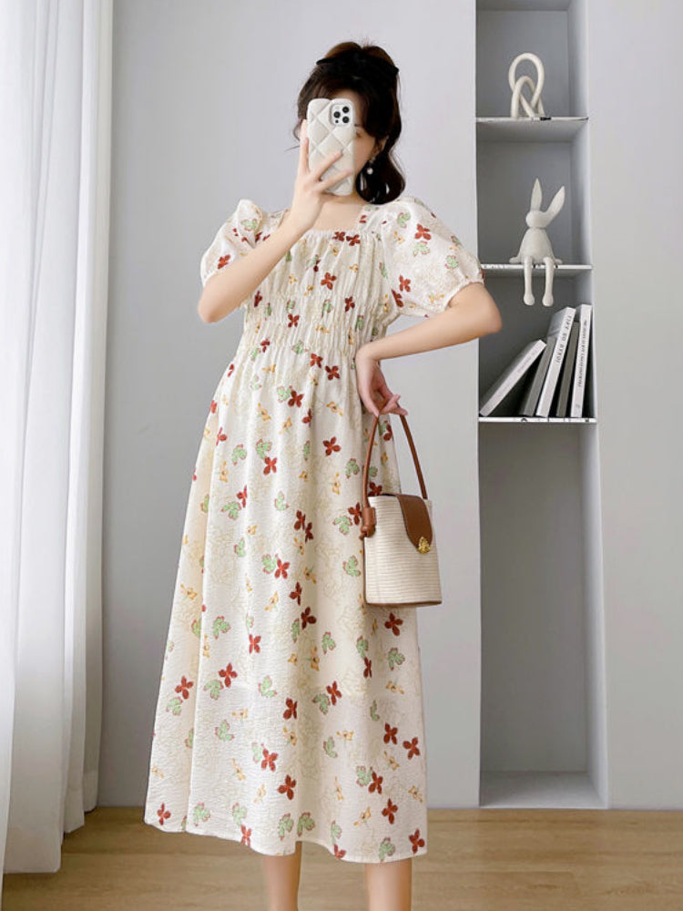 Vintage Patchwork Pregnancy Dress