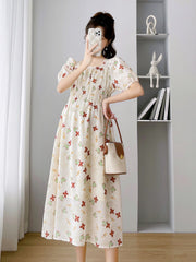 Vintage Patchwork Pregnancy Dress