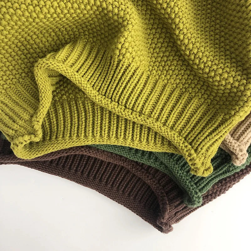 Korean Style Kids Sweater Vintage Boys Knitwear - PAMU8