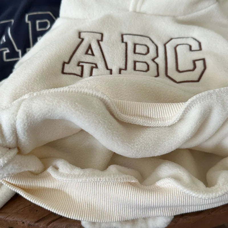 Fur Lining Boys Hoodie Set