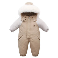 Wool Lined Infant Down Romper