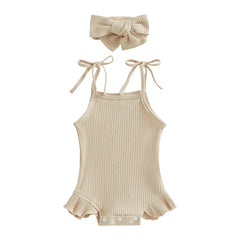 Tie-Up Strap Baby Outfit
