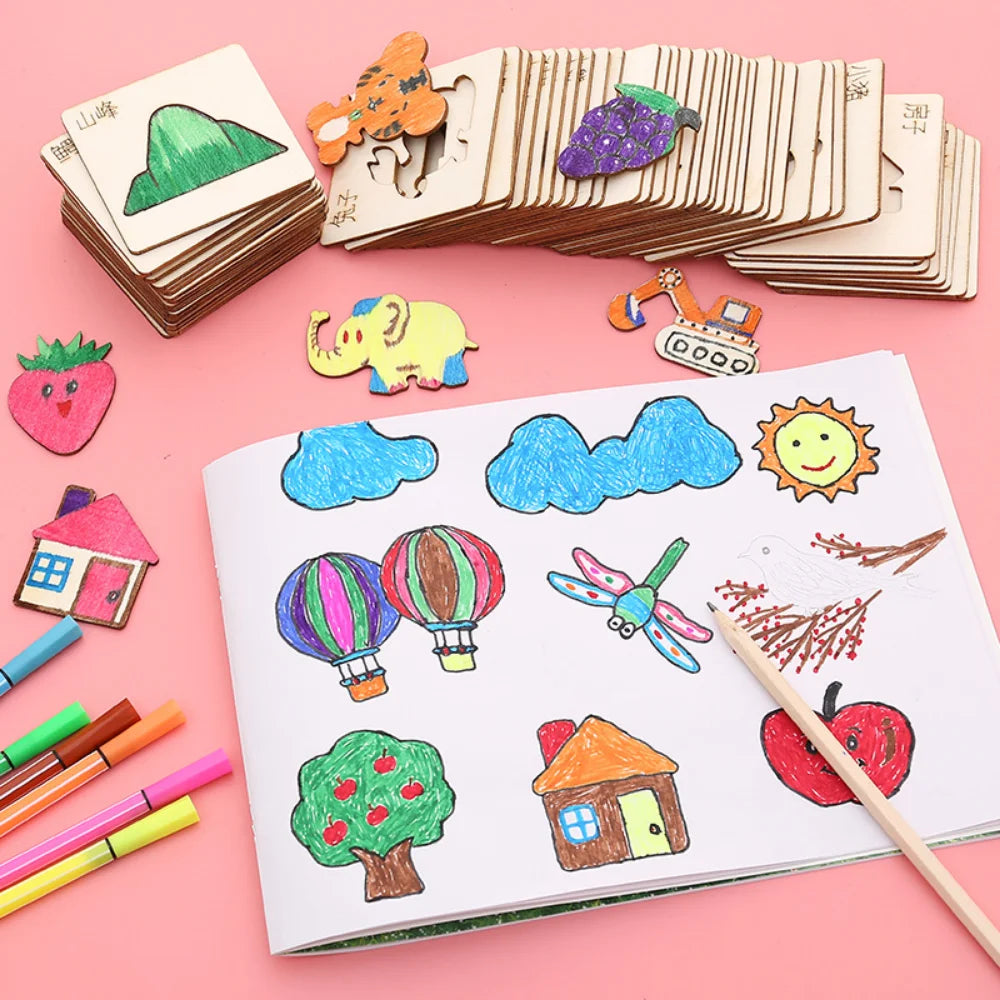 Wooden DIY Painting Template for Kids