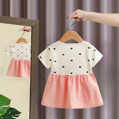 Heart Print Summer Girl Dress