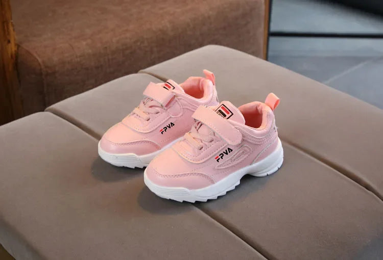 Kids Leather Trainers Sport Shoes
