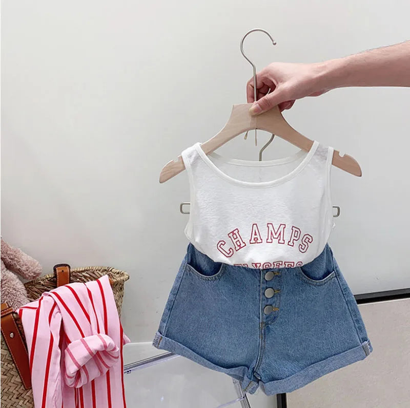Kids Stripe Shirt Shorts Set