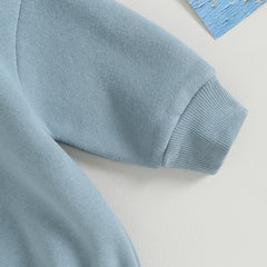 Baby Boys' Letter Embroidery Bodysuit, Fall Sweatshirt