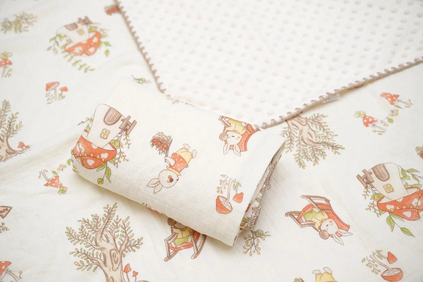 Newborn Bear Print Blanket Pure Cotton - PAMU8