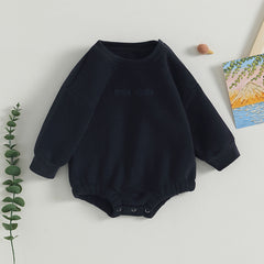 Baby Boys' Letter Embroidery Bodysuit, Fall Sweatshirt