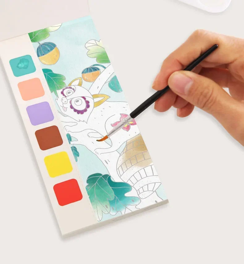 Portable Children Watercolor Painting Book - PAMU8