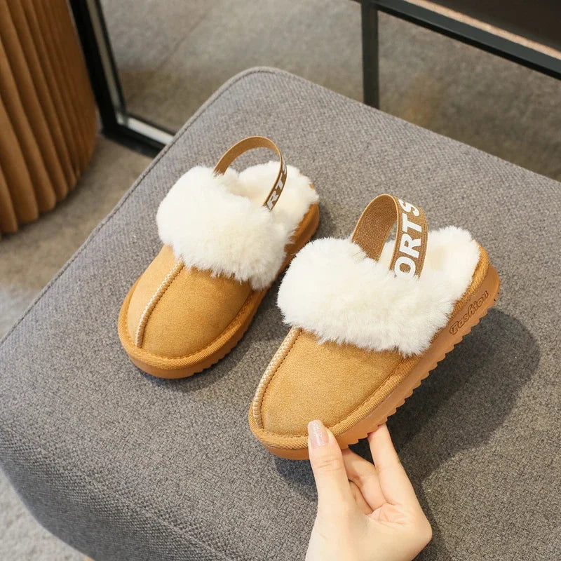 Kids Toes Wrapped Plush Slippers