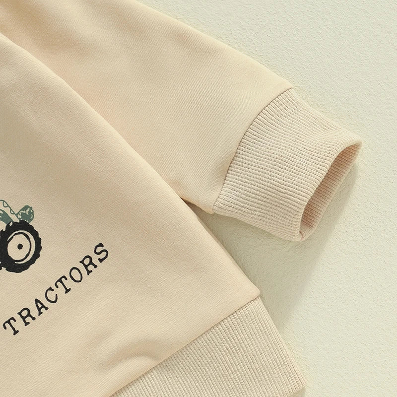 Boys Sweatshirt Tractor Print