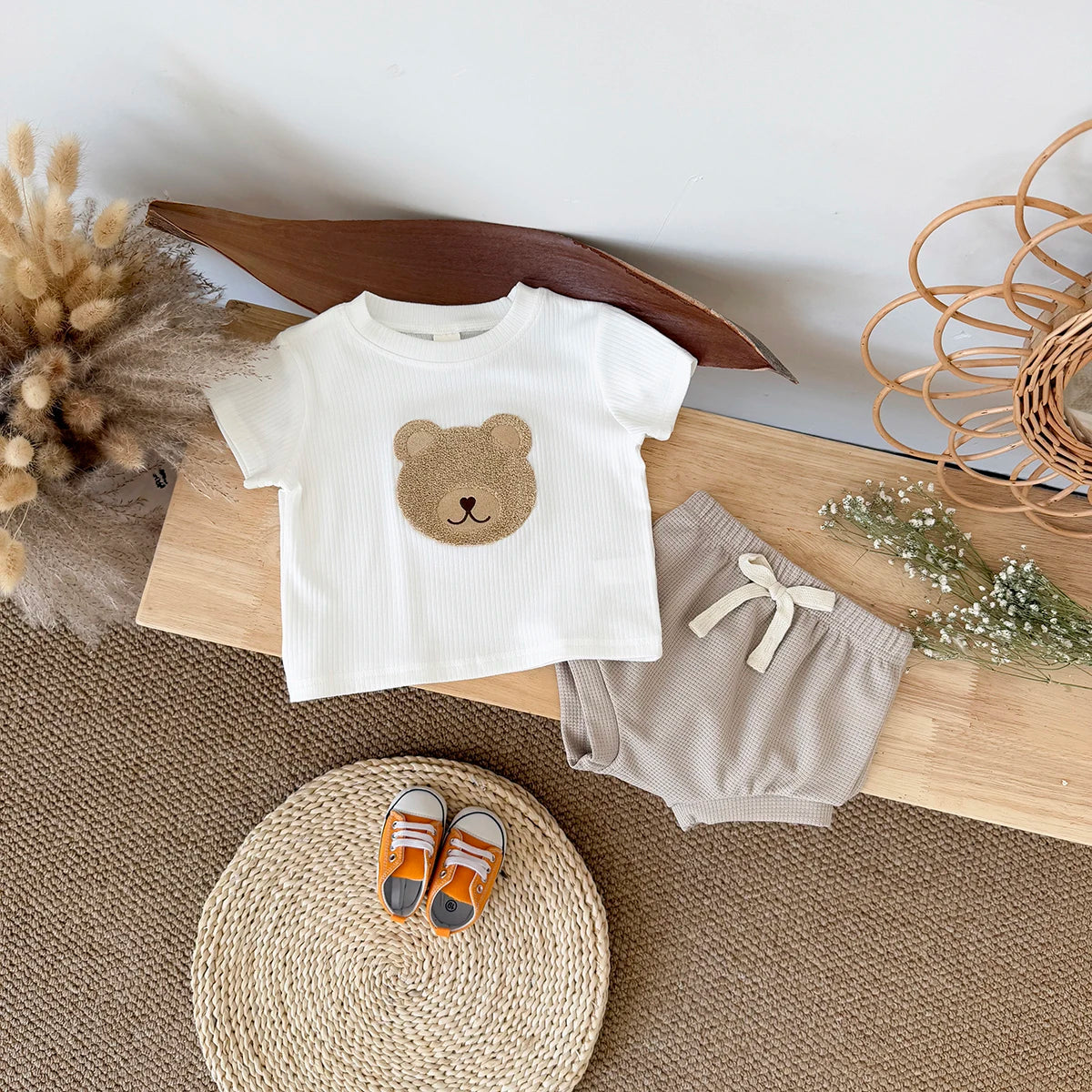 Korean Short Sleeved T-shirt Set