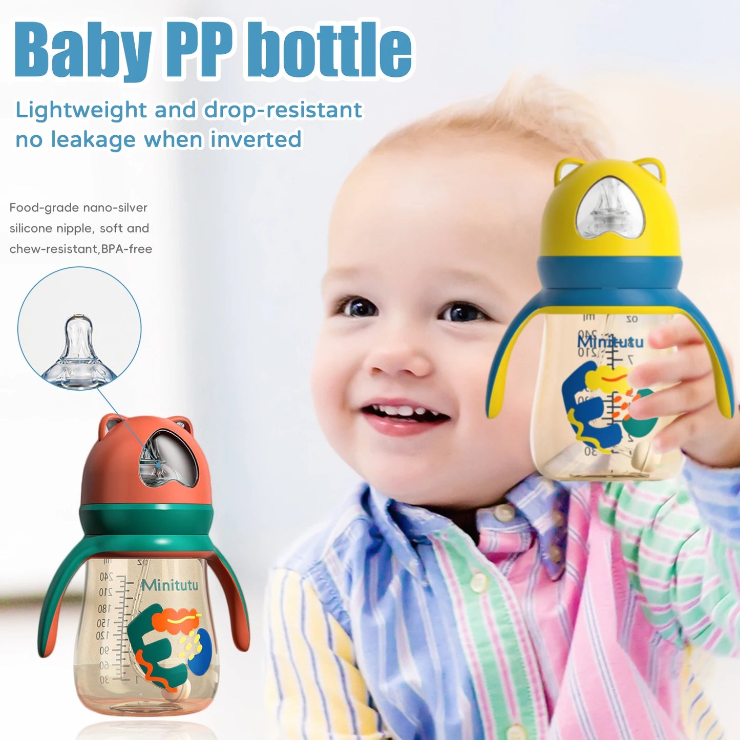 Silicone nipple bottle