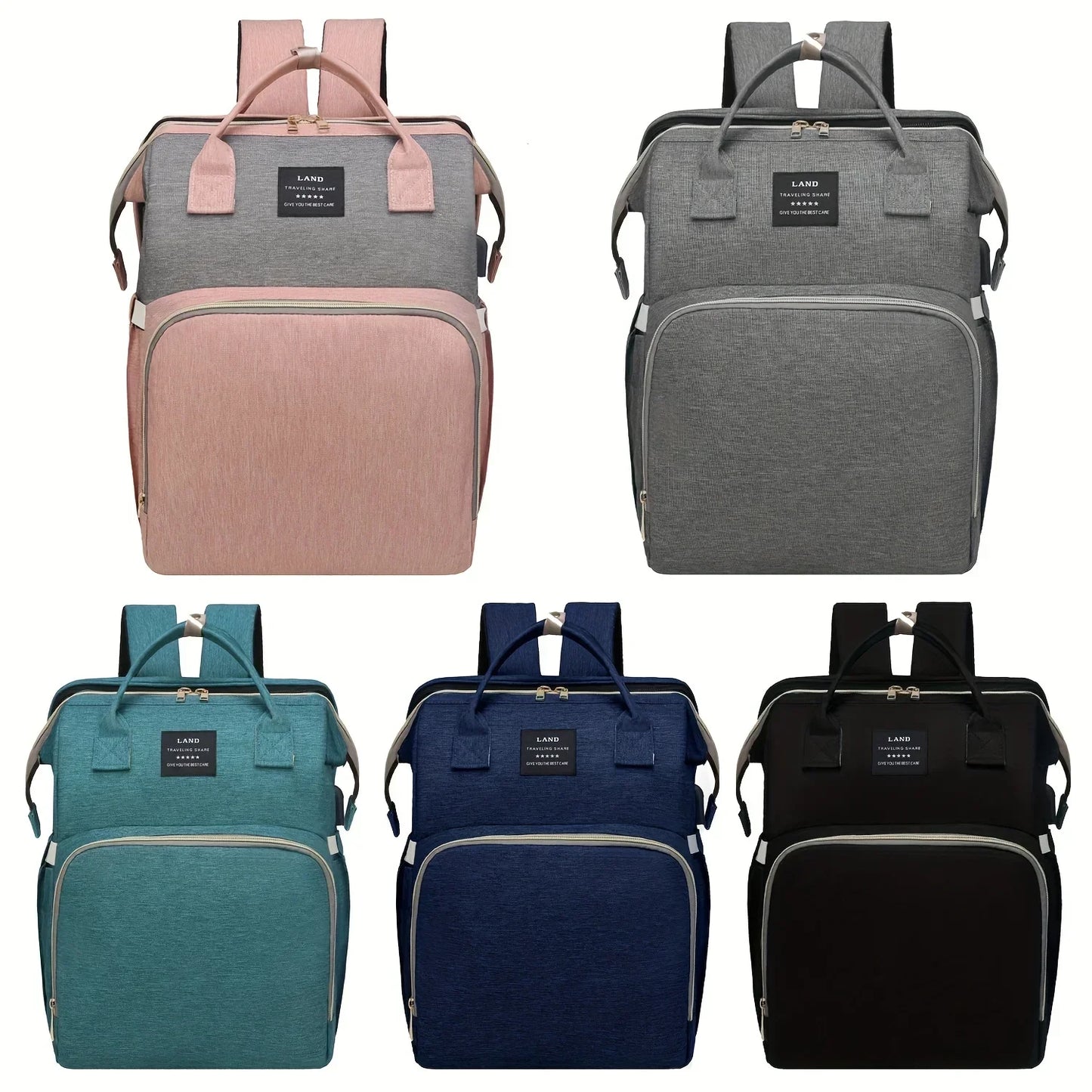 Backpack with Crib Bed & Diaper Bag
