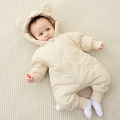 Baby Plush Cotton Jumpsuit, Thick Winter Snowsuit