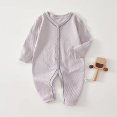 Newborn Cotton Hooded Jumpsuit, Seamless Spring Romper