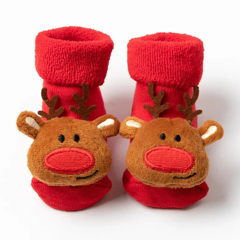 Non-slip Christmas Short Socks for Newborn Baby - PAMU8