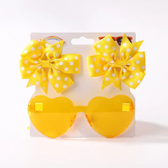 Dot Hairpins & Heart glasses