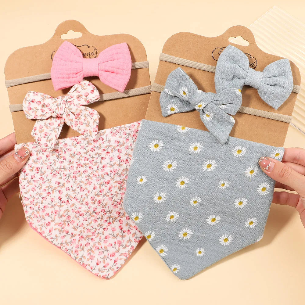 3Pcs BabyBibs with Bow