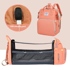 3-in-1 Foldable Diaper Bag Backpack with Changing Station