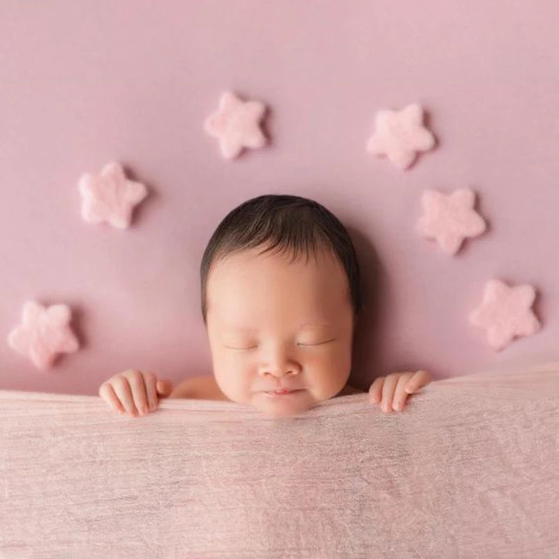 5Pcs Baby Wool Felt Stars Photography Accessories - PAMU8