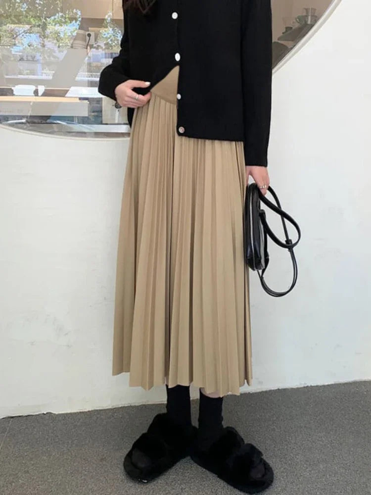 Pleated Thick Warm Maternity Skirts