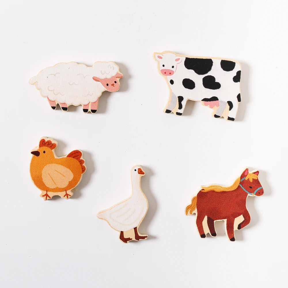 Wooden Animal Puzzles Baby Toys