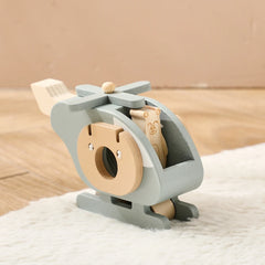 Wooden Plane and Helicopter Toy Set