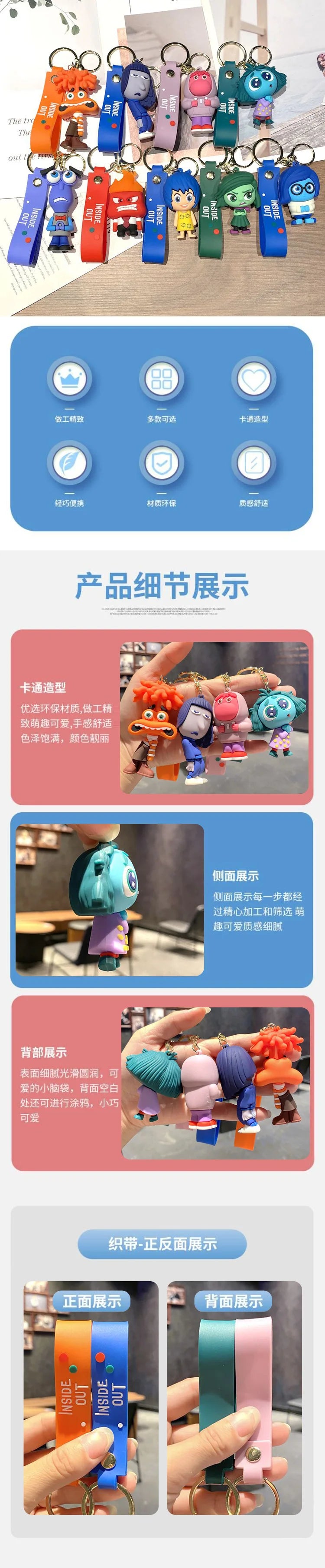 New Inside Out 2 Keychain Toy